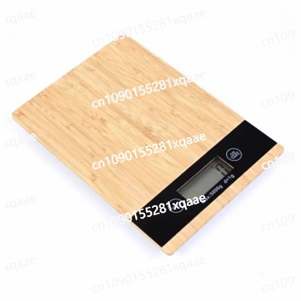 English Version Weighing Bamboo Grain Electronic Gram Scale, Household Coffee Food Kitchen Scale