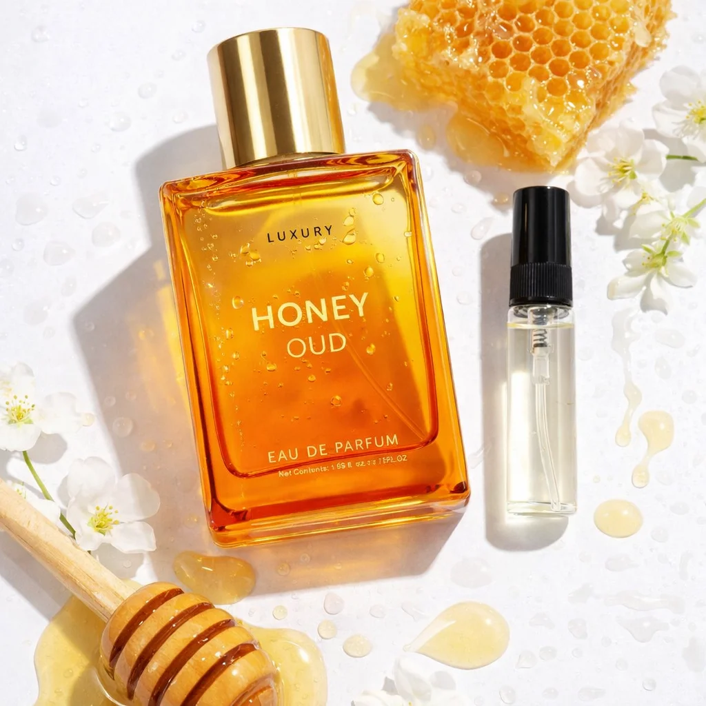 

2-Piece Honey Oud Perfume Set, 50ml + Free 5ml Travel Gift, Sweet Woody Oud Scent, Long-Lasting Women’s Fragrance