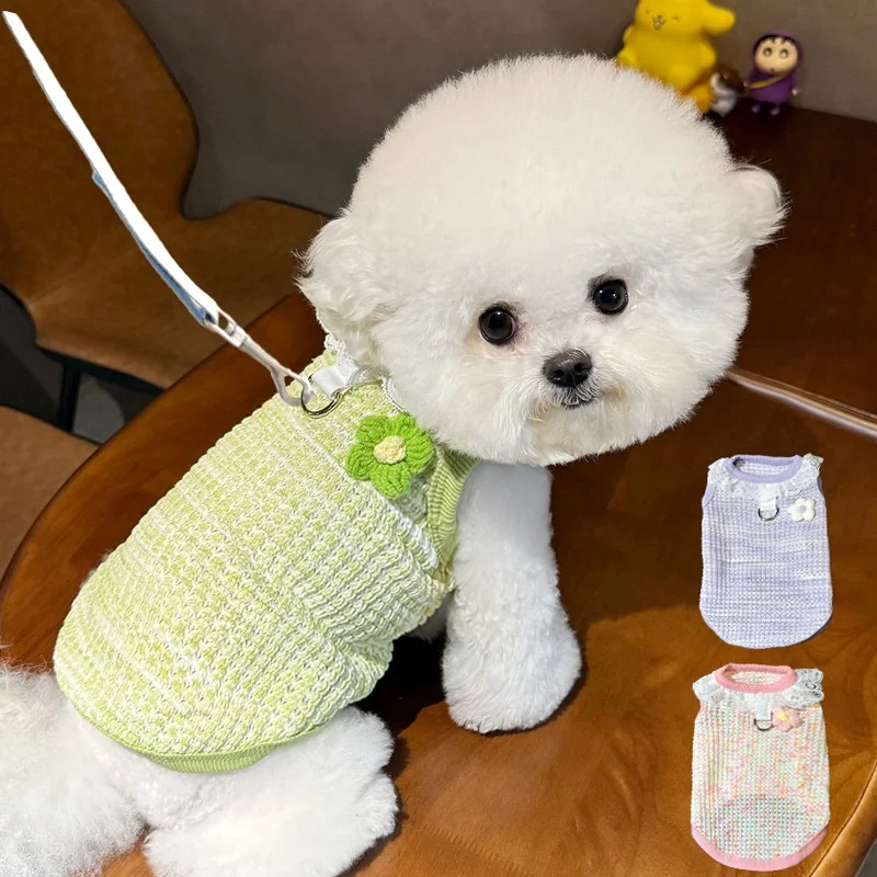 Ropa de Verano para Cachorros, Disfraz Elegante para Perros de Raza Pequeña, Falda Corta para Mascotas, Pomerania, Traje de Una Pieza, Ropa para Perro, Disfraz, Vestido