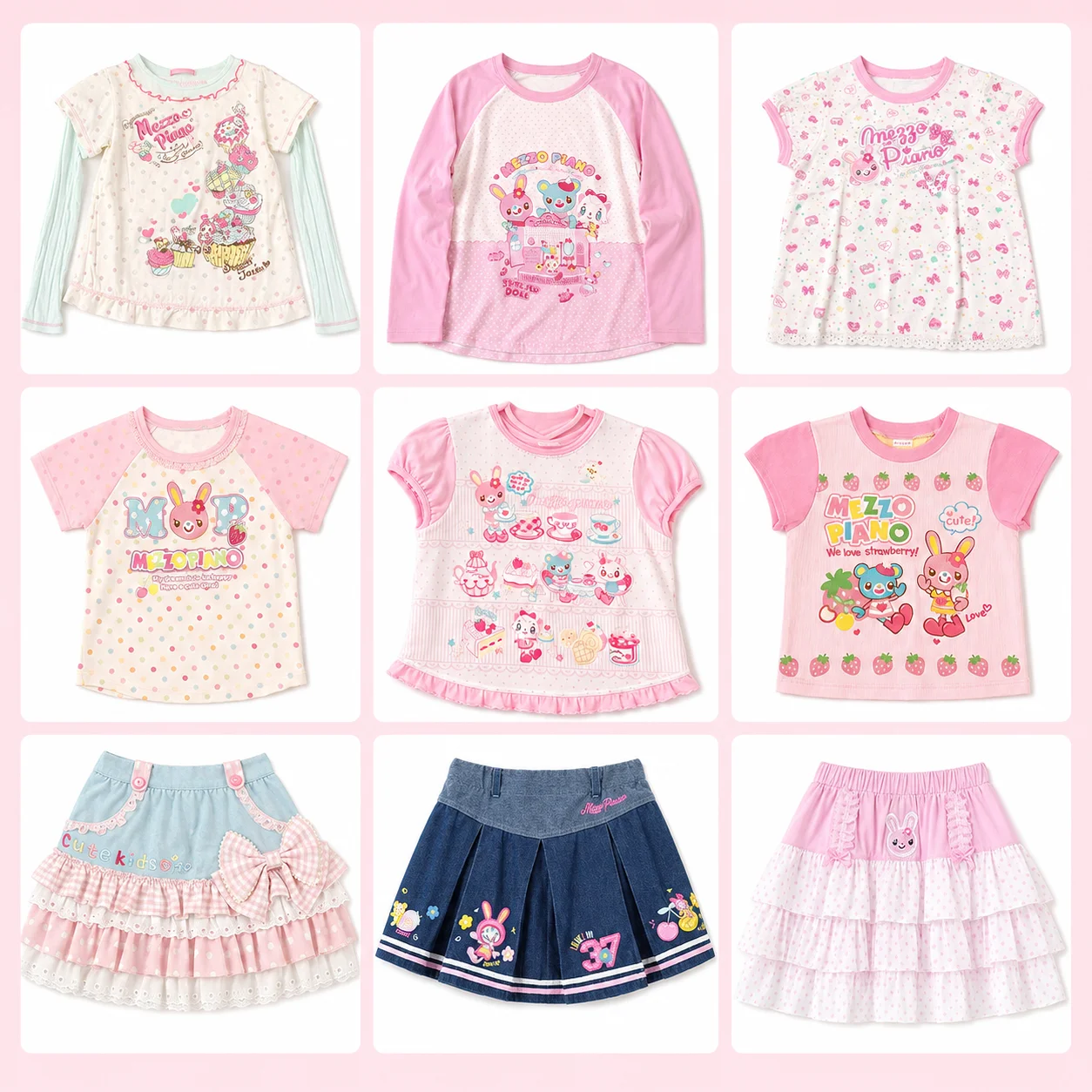 Süßes Lolita T-Shirt für Damen Japanischer Harajuku Fairy Grunge Patchwork Oberteil Y2K Süße Rüschen-Details Tägliches Damen-Outfit