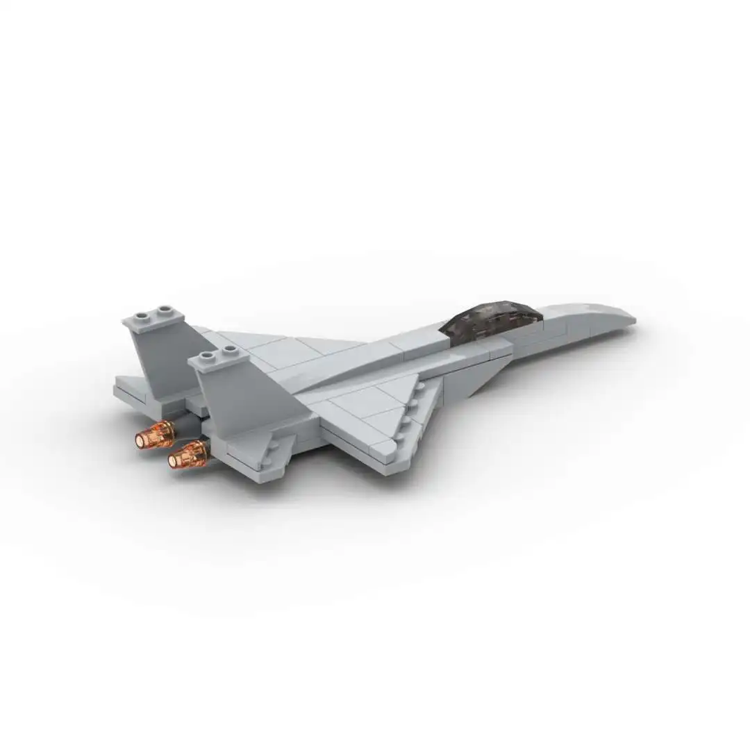 MOC Building Blocks F-15 American Eagle Fighter Jet Small Particle Puzzle Children's Assembled Toy Airplane Model Ornament Gift