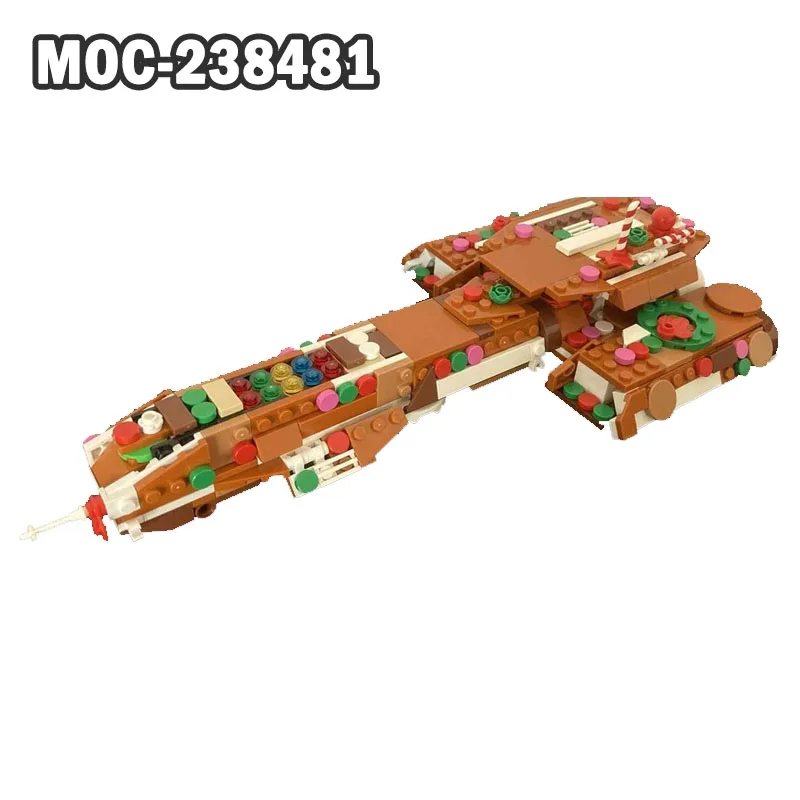 MOC-238481 اللبنات سلسلة حرب الفضاء فيلم ساخن عيد الميلاد طبعة المركبة الفضائية الإبداعية الطوب نموذج التعليم ملحقات لعبة