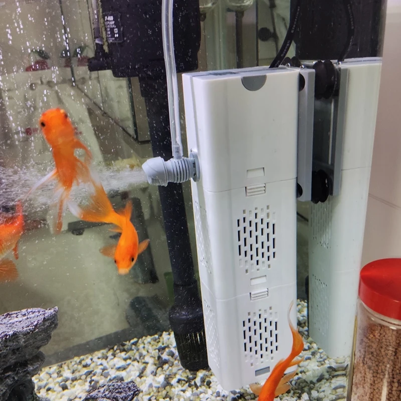Aquariumfilterpumpe, Tauchbare Geräuscharme Luft- und Sauerstoffpumpe, Interner Wasserpumpe, Aquarium-Luftpumpe, Wellenmacher 220V – Detail 1
