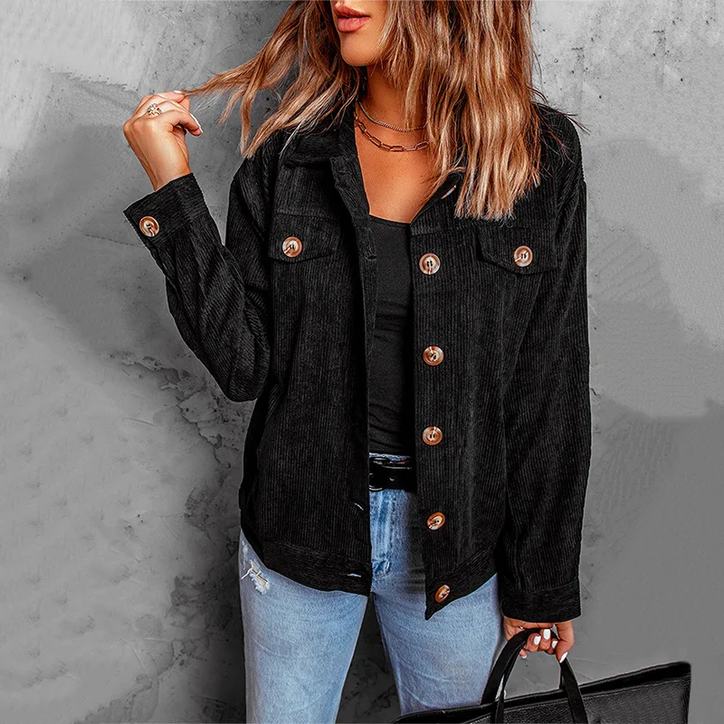 

Winter New Solid Color Jacket Top Women's Casual Cardigan Loose Coat 8511449