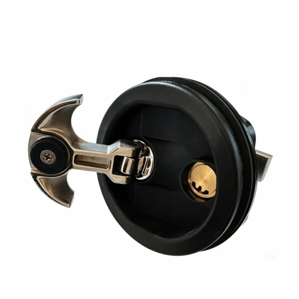 Stainless Steel and Nylon Boat Hatch Latch 2 Keys Included Heavy Duty T Handle Latch Lock RV Compartment Latch RV Compartment