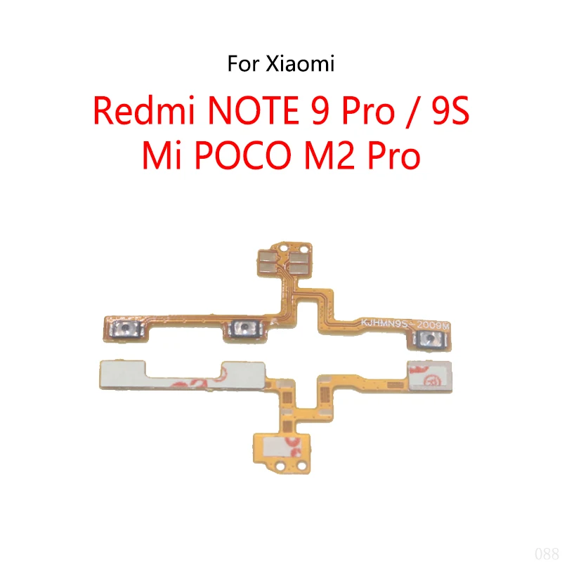 Power Button Switch Volume Mute Button On / Off Flex Cable For Xiaomi Redmi NOTE 9 Pro 9S / Mi POCO M2 Pro Pocophone