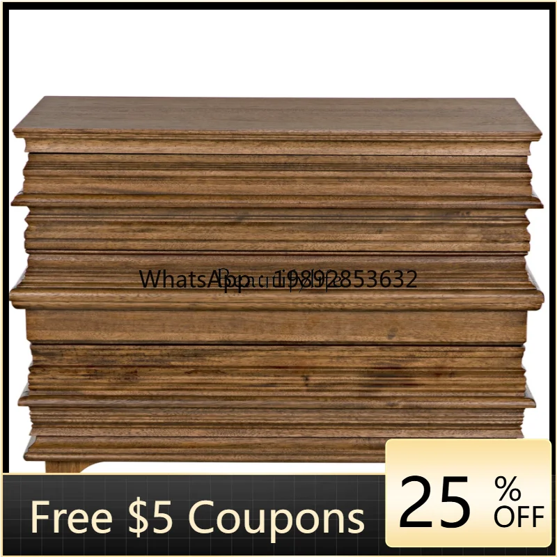 

FF Medieval French retro solid wood dining side cabinet porch surprise side storage American chest