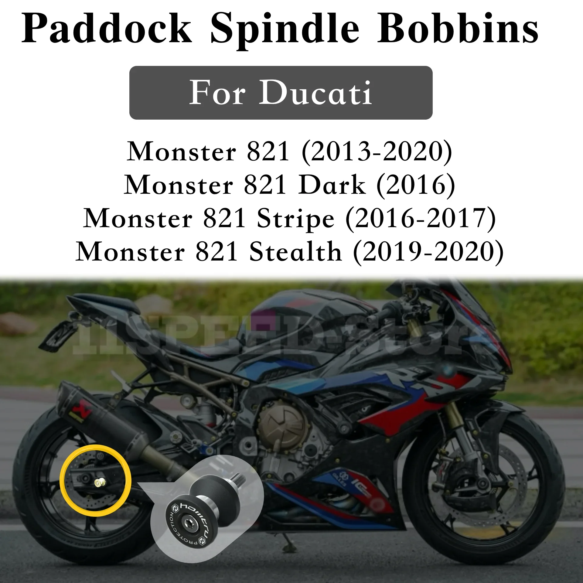 

Paddock Stand Bobbins For Ducati Monster 821 Dark Monster 821 Stripe Stealth 2013-2020 motorcycle accessories for protection