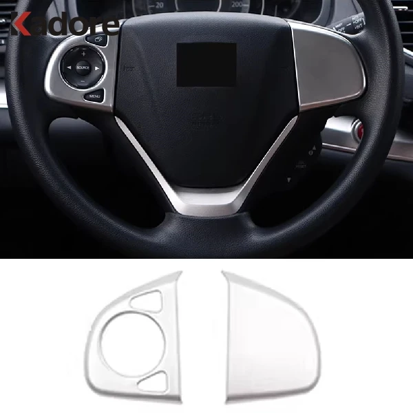 For Honda CRV CR-V 2012 2013 2014 2015 2016 ABS Matte Steering Wheel Frame Panel Decoration Cover Trim Car Interior Accessories