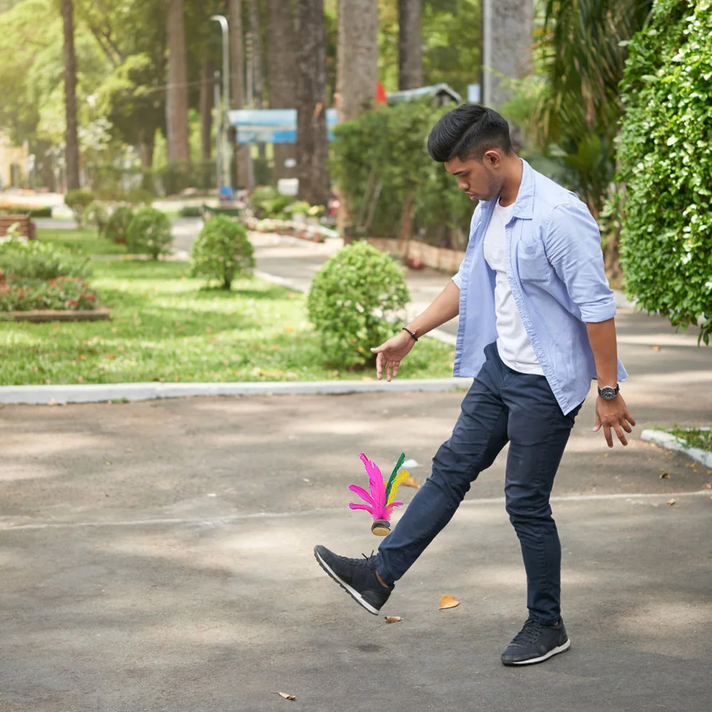 6 szt. Tradycyjnych lotek do kopania Jianzi, chińskie lotki do kopania, zabawki sportowe dla dzieci