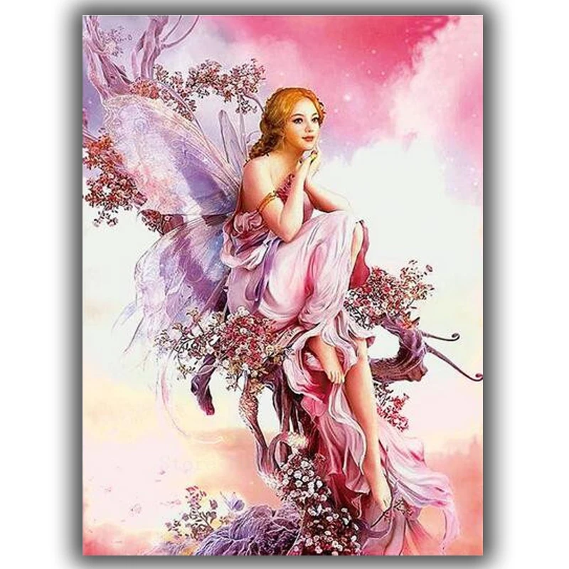 

Crystal Full Square AB Diy Diamond Painting Cross Stitch Colore Hair Lady Beau Embroidery Mosaic Home Decor Needlework Christmas