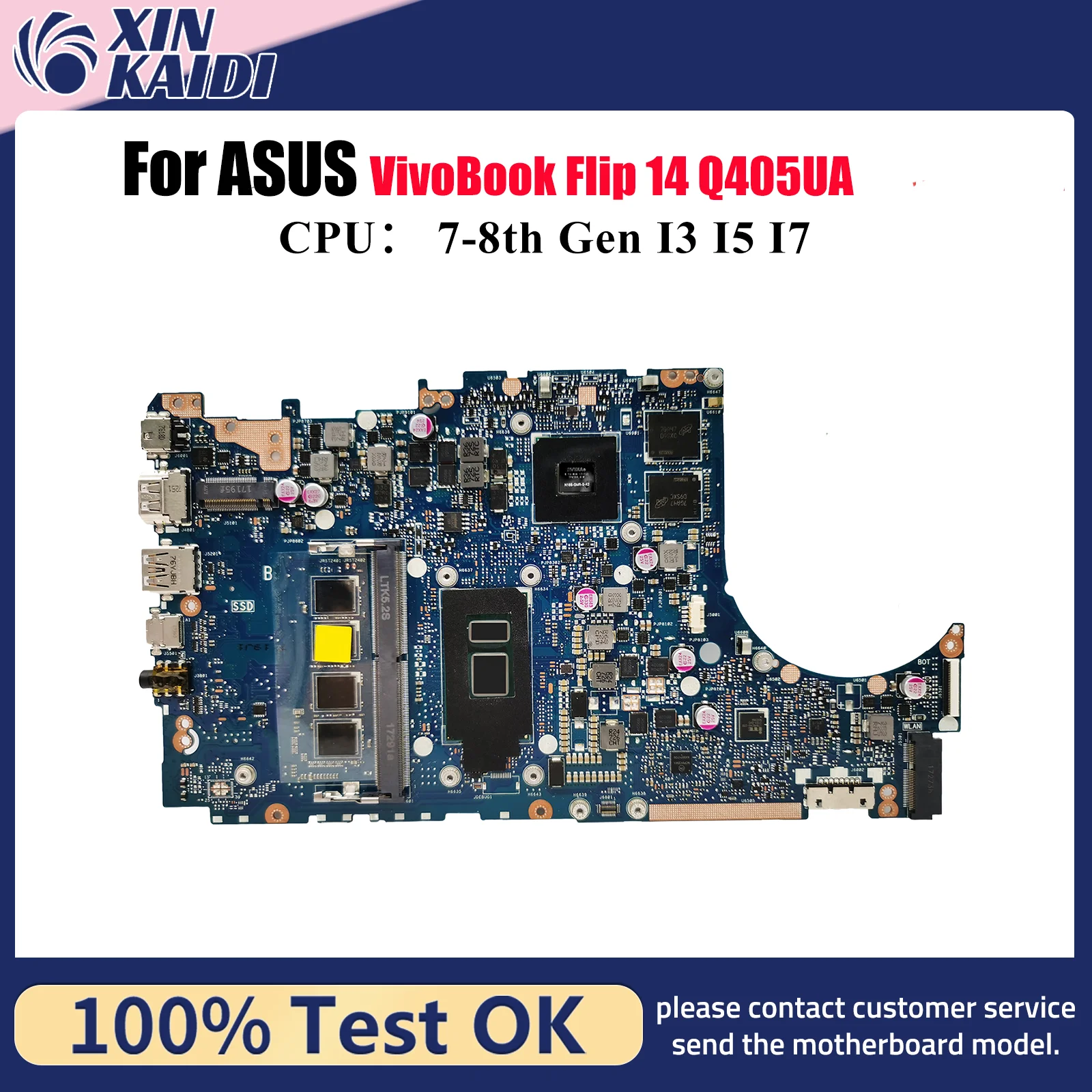 

Материнская плата TP410UF для ноутбука ASUS TP410URR TP410UQ VivoBook TP410UR TP410U Q405UA Flip TP410UAR 14, материнская плата с процессором I3 I5 I7