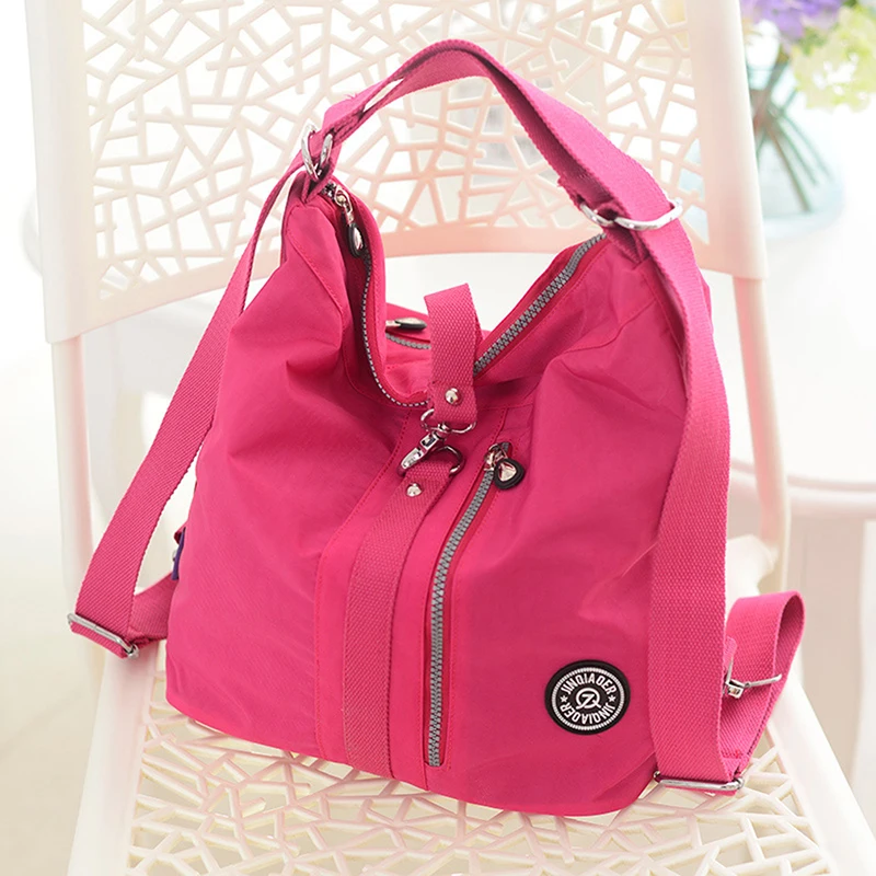 New Nylon Waterproof Backpack Bag For Women Girls Casual Zipper Sewing Backpack Retro Style Student Daily Bag Mochila Mujer