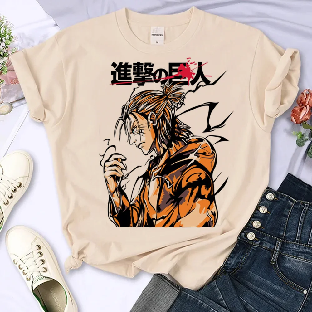 Attack on Titan t-shirts women anime top girl Japanese streetwear clothing