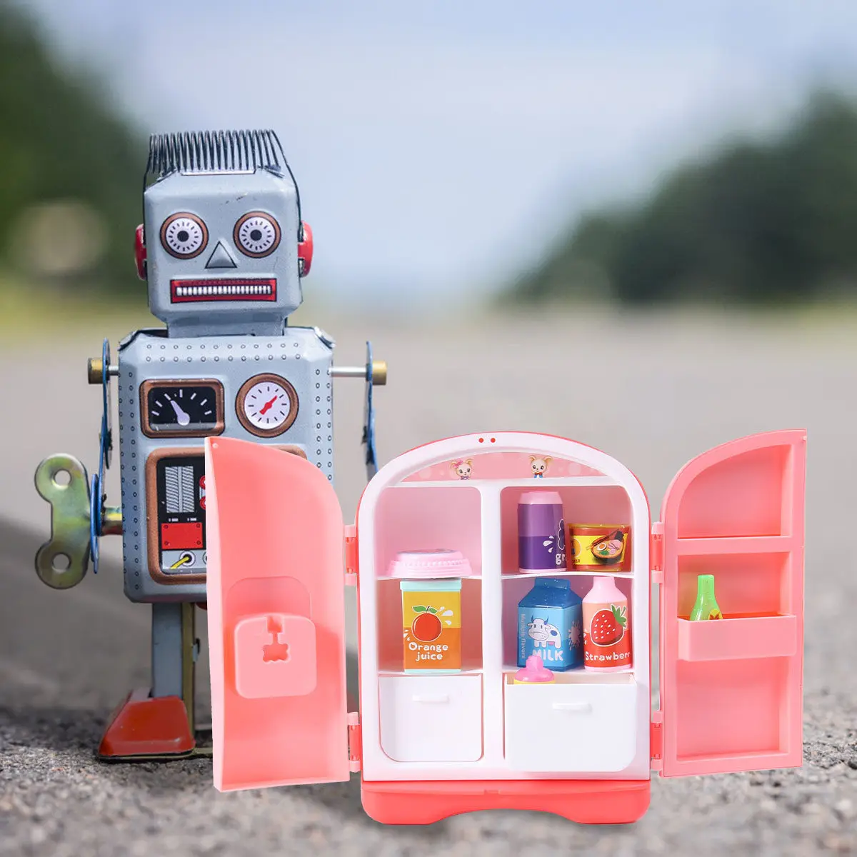 

1Set Simulation Refrigerator Kitchenware Small Chef Colorful Role Playing Educational Tableware Children Pretend Play House
