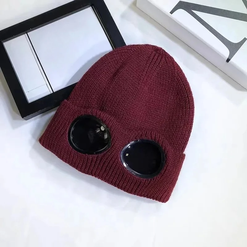 Unisex Men Women Knitted Hat with Goggles Windproof Winter Warmer Ski Beanies Soft Warm Anti-slip Ear Protection, image 11