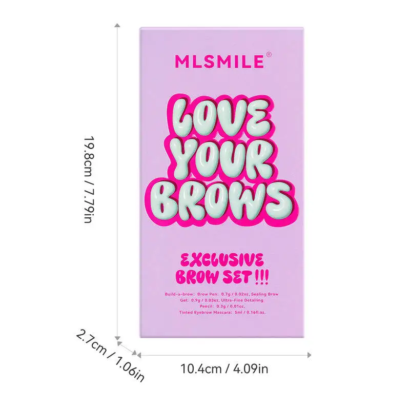 MLSMILE Set 2-in-1 Shaping Liquid Dual-ended Pencil Dye + Razor Eyebrow Card 2025 New