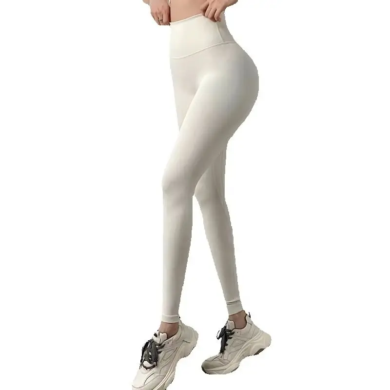 SOISOU Nylon Leggings Women's Pants Yoga Sport Fitness Gym High Waist Elastic Breathable Leggings For Fitness Womens Clothing