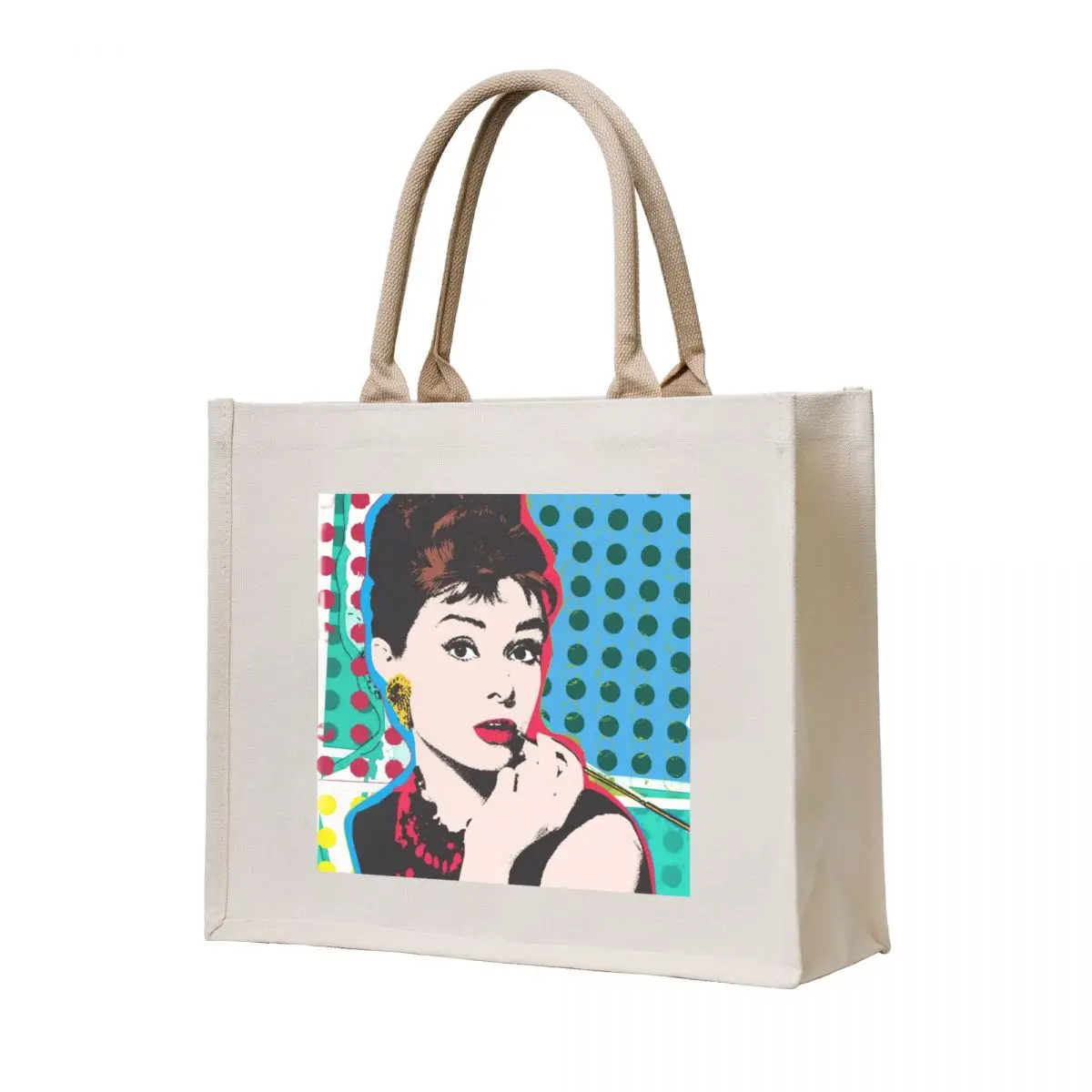 

Audrey Hepburn Tote Bag foldable reusable bag sacs de shopping canvas tote bags