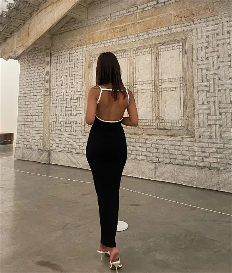 ملابس السباحة الصيف ملابس السباحة مثير عارية الذراعين Bodycon محبوك فستان ماكسي أنيق ضمادة بلا أكمام نادي حفلة بحر التستر