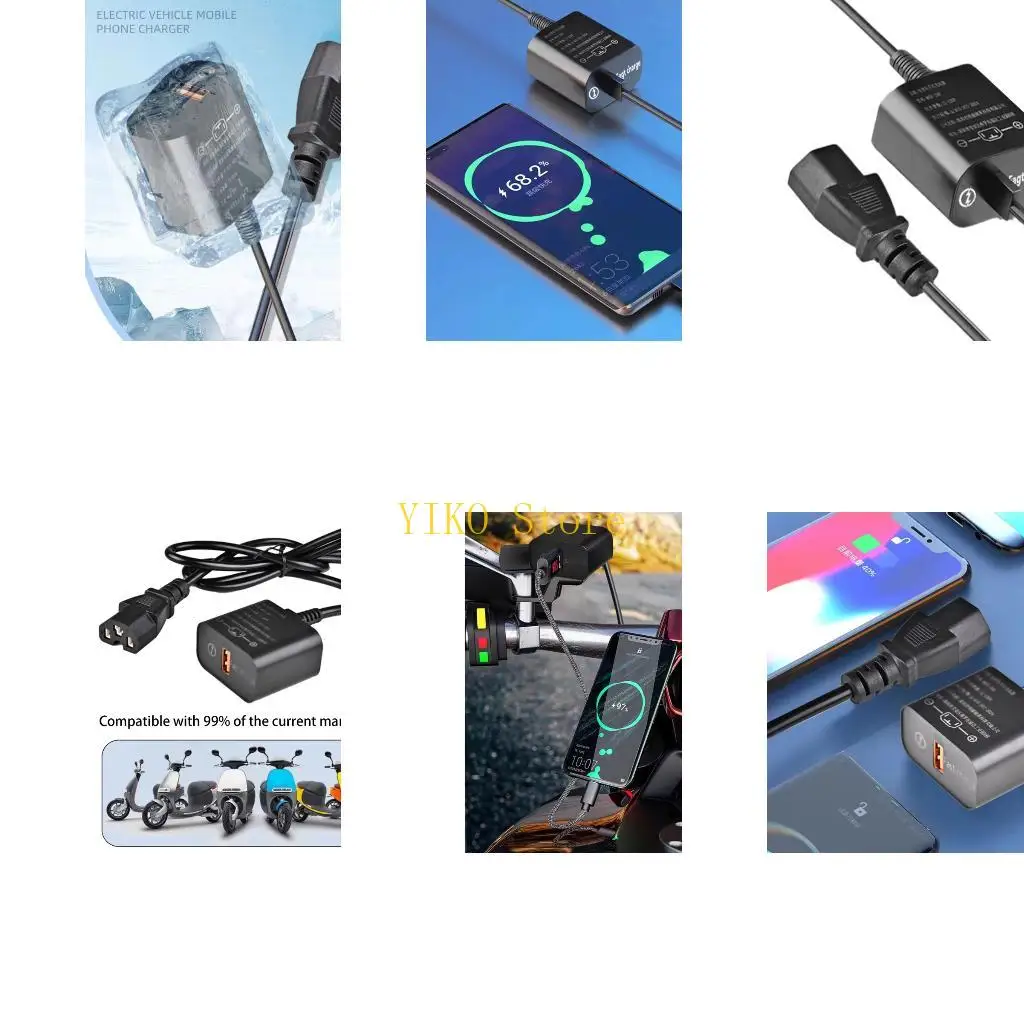 K32C 18W Fast USB For Electric Bike Motorcycle Compatible DC36V 48V 60V 72V 120V Power Supply