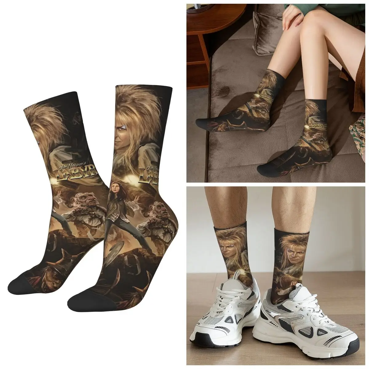 All Seasons Return To Thra Labyrinth Movie Socks Harajuku Sport Middle Tube Socks Hip Hop Stockings Valentine's Day Gifts
