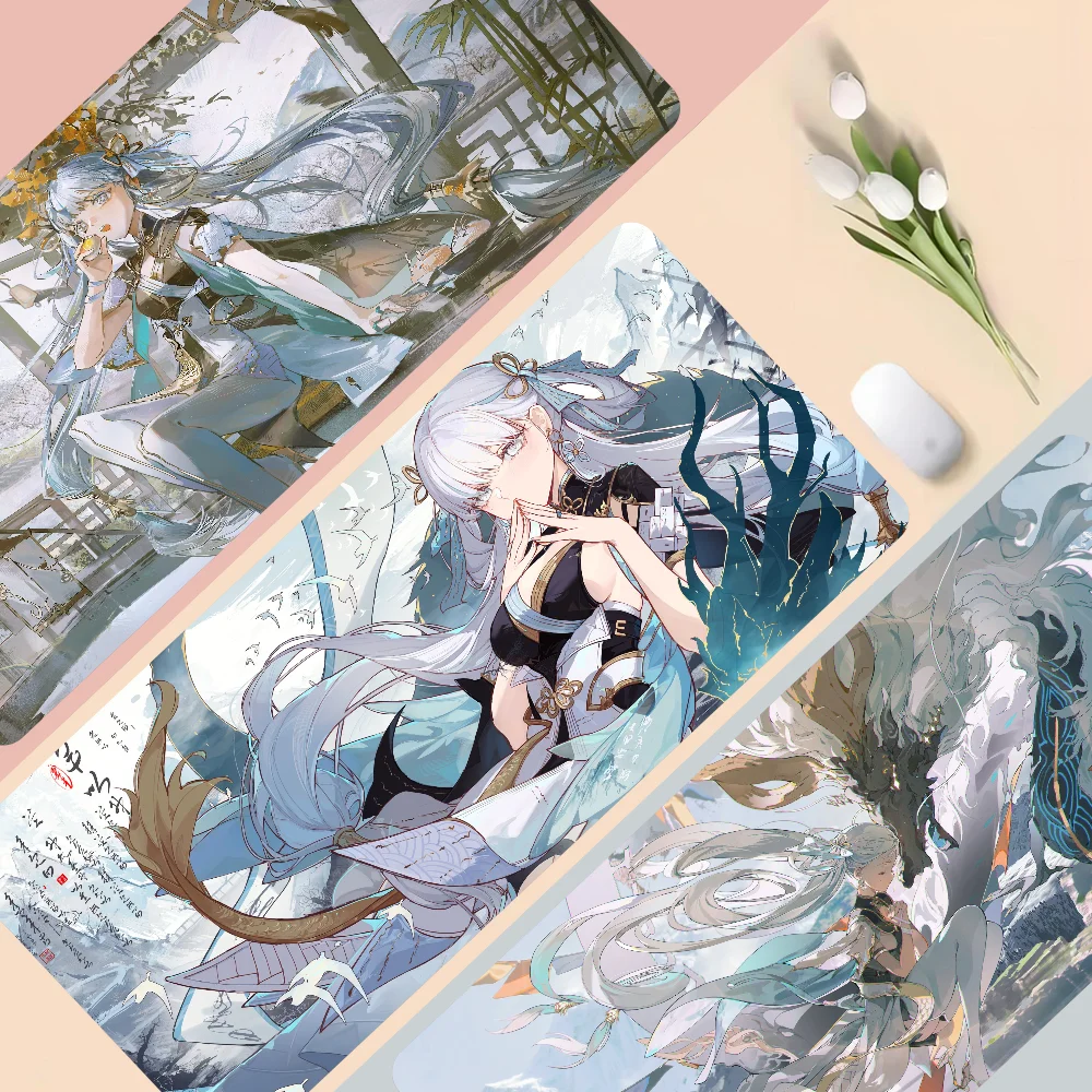 Wuthering Wave Jinhsi Gaming Mouse Sub, Deskvirus Keyboard Polymer, Desk Protector, Desk Pads, Accessoires PC