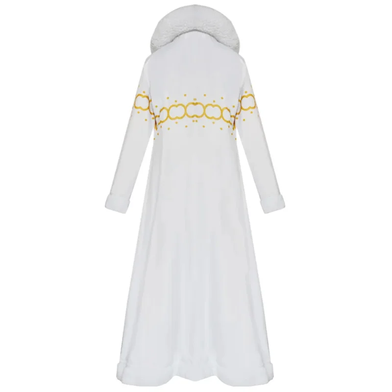 2025 NewAnime Nico·Robin Cosplay Costume Miss·Allsunday Wig Large Fur Collar White Cape Windbreaker Woman Sexy Halloween Carn AA