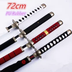 Anime 72cm Cosplay Roronoa Zoro Katana Sword PU Trafalgar Law Sword Aki Mizu Samurai props Party boy Gifts Role Playing model