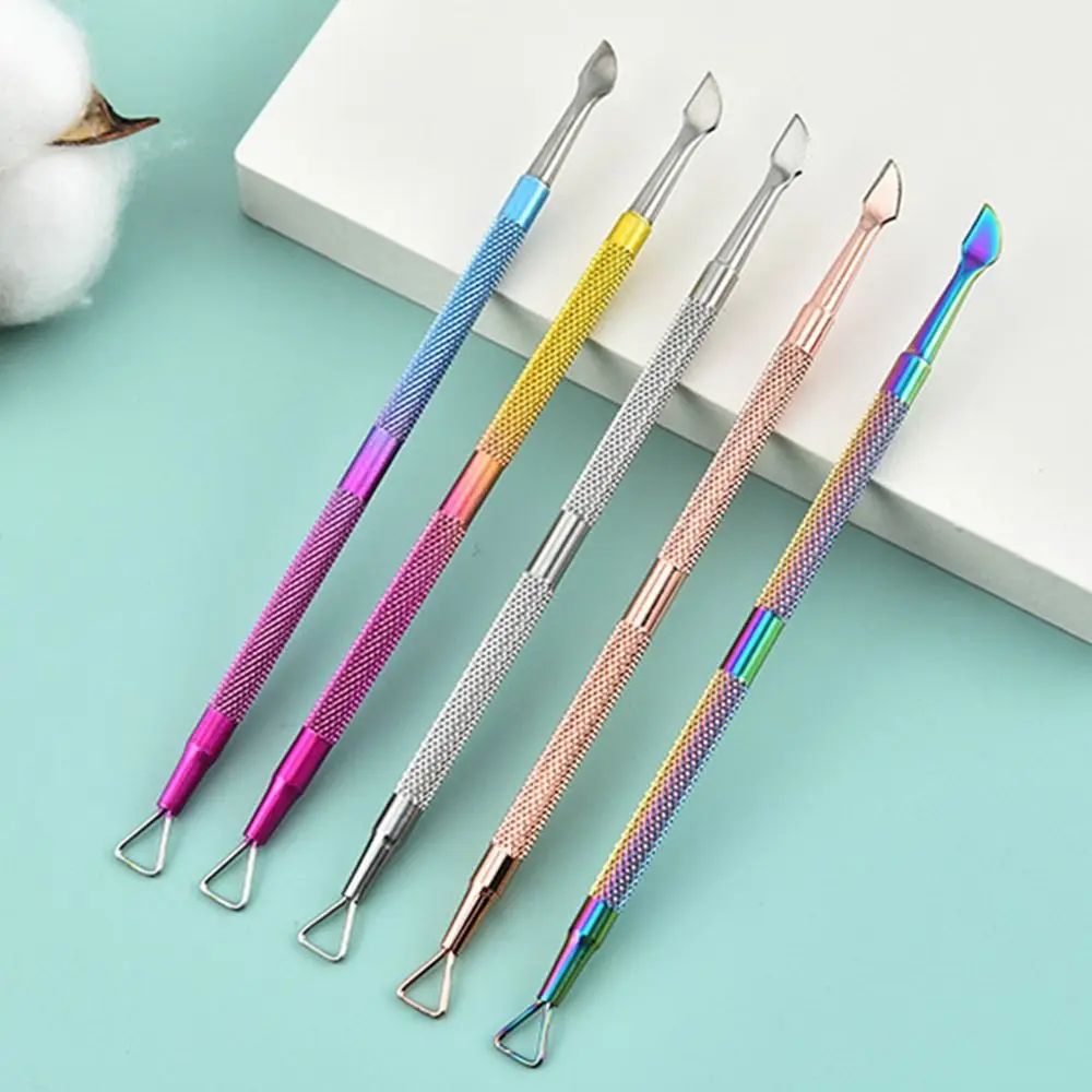 Double-Ended Cuticle Pusher Dead Skin Remover Exfoliating Skin Dead Skin Pusher Stainless Steel Exfoliation Steel Push Girl