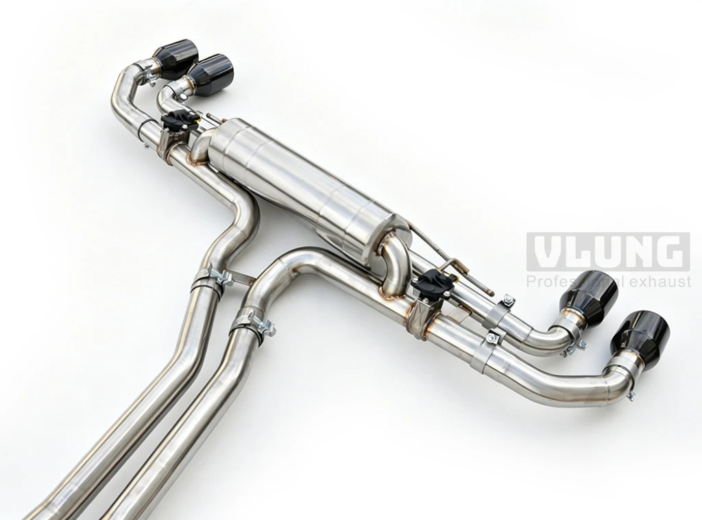 Exhaust valve for Porsche Cayenne E3 3.0T 2018-2025 high-performance exhaust pipe retrofit, stainless steel electronic valve exh