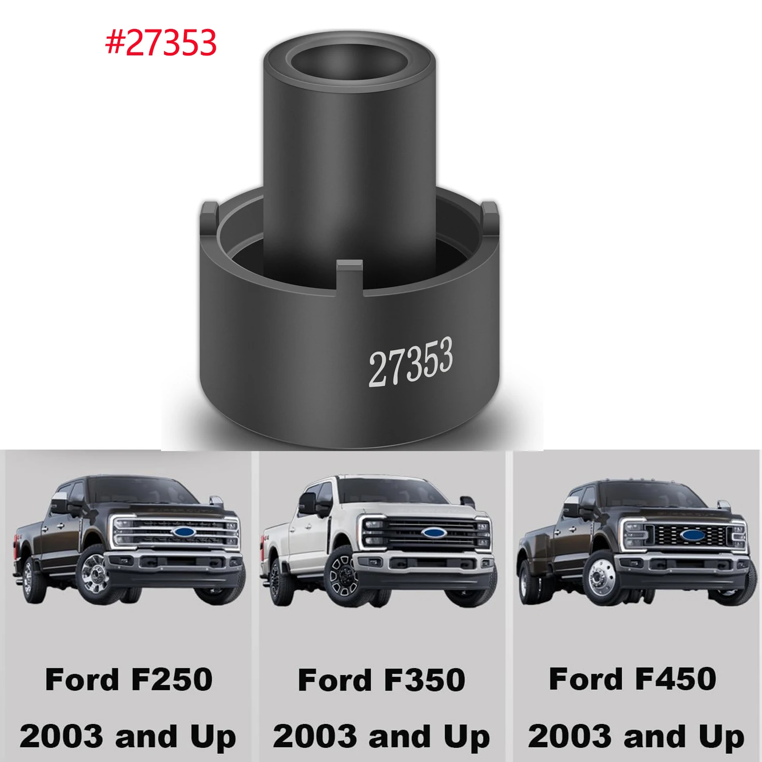 

27353 Ключ для гаек заднего моста для Ford F-250, F-350, F-450 Super Duty Trucks 2003 и новее, сменный инструмент для контргайки с 4 лючками # 27353 205-448