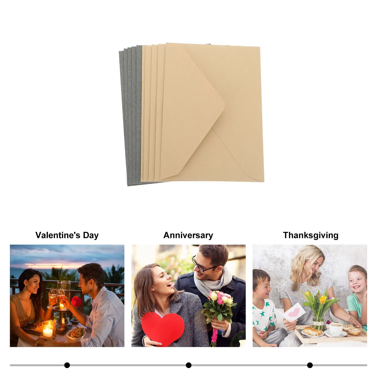 Buste da lettera vintage retrò da 10 pezzi Buste da biglietti d'auguri di carta per inviti Buste di carta per appunti di scrittura