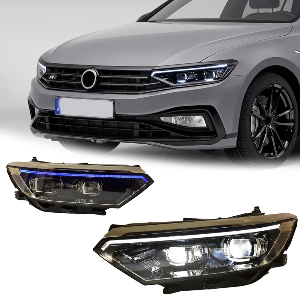 

Стайлинговые светодиодные фары для VW PASSAT 17-20, новый стиль, полностью светодиодные DRL, автомобильные фары в сборе, аксессуары для сигнала, модифицированная лампа