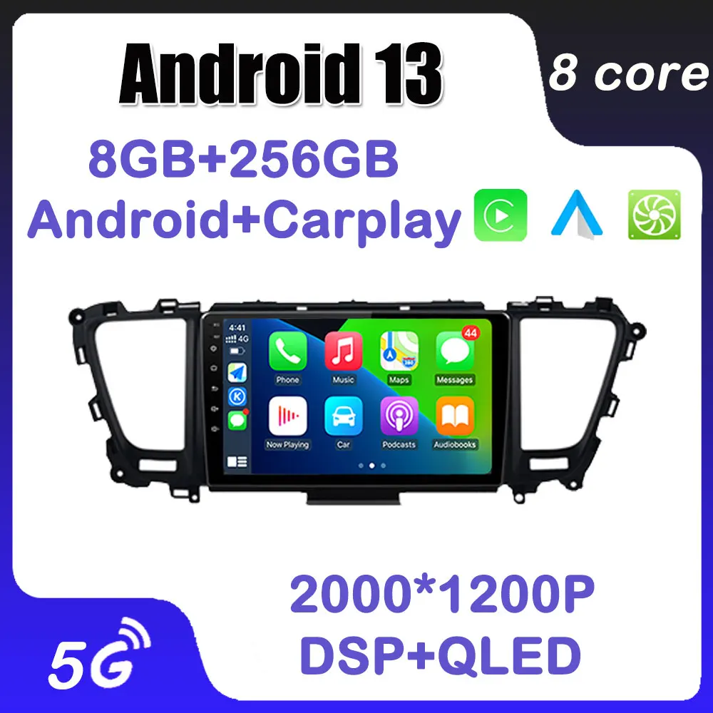 

Auto Radio Multimedia Video Android 14 GPS For Kia Carnival YP Sedona 2014 - 2020 9'' Carplay WIFI