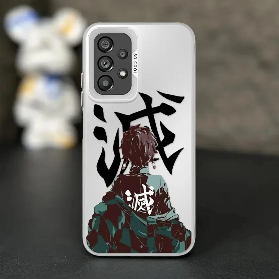 Demon Anime S-Slayer Phone Case for Samsung Galaxy A25 A52 A72 A15 A54 A53 A52s A73 A55 A51 A71 4G 5G Shockproof Mobile Cases