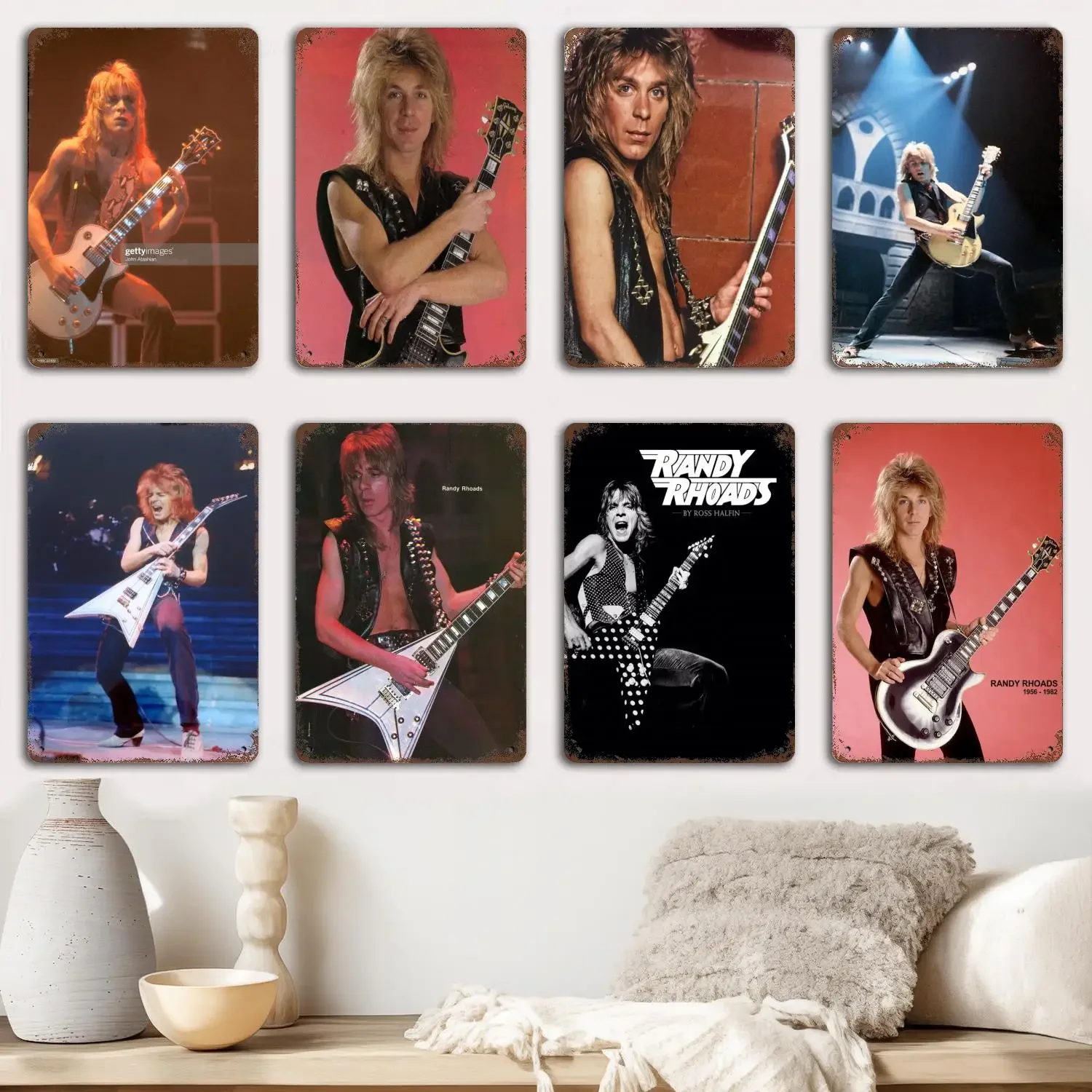 randy rhoads Metal Signs wall decor Vintage Tin Signs Captain Metal Poster Decor for Bar Pub Club Wall Decoration