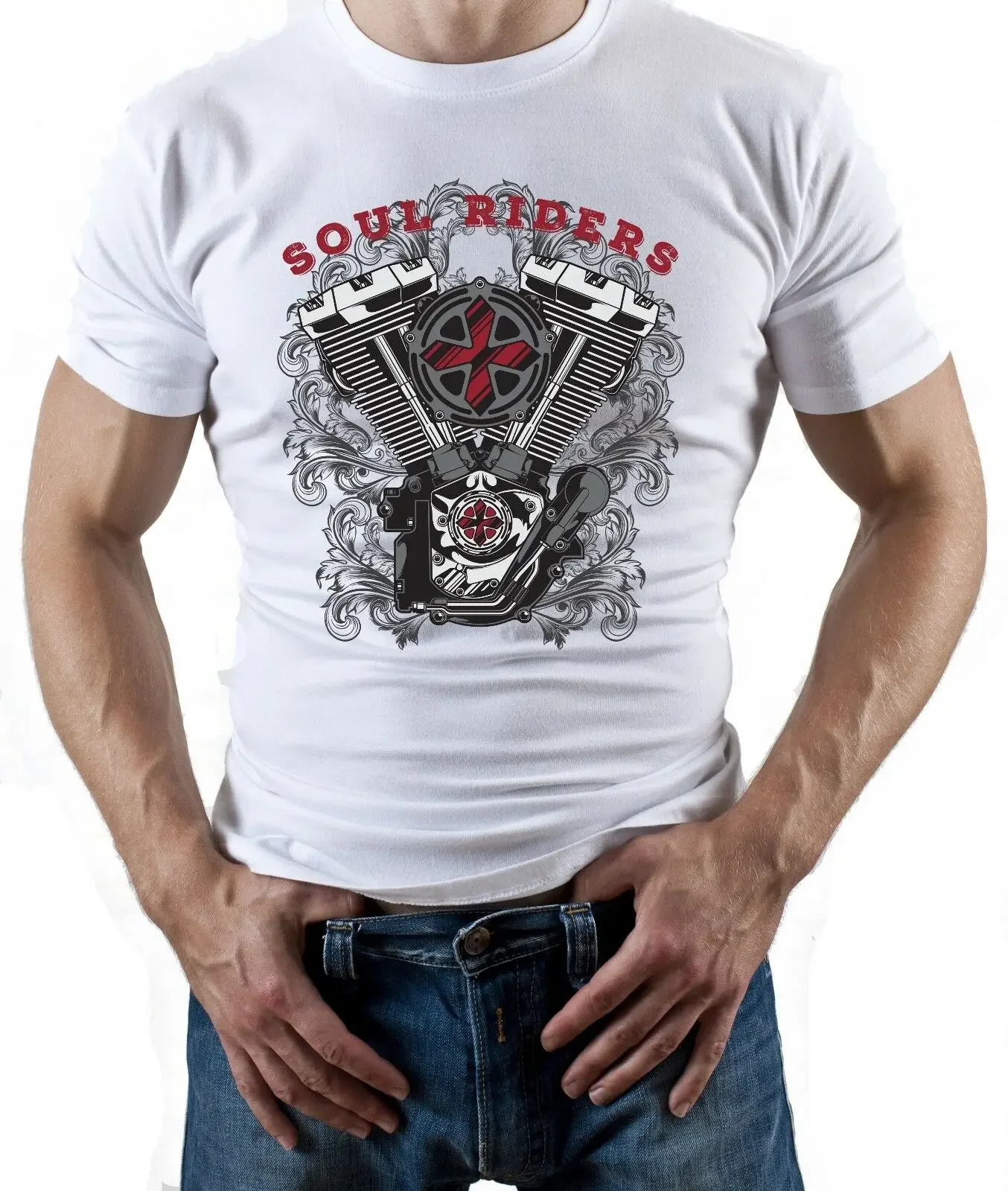 Motorbike Biker American Road Chopper Motorcycles Soul Riders T-Shirt. Summer Cotton O-Neck Short Sleeve Mens T Shirt New S-3XL