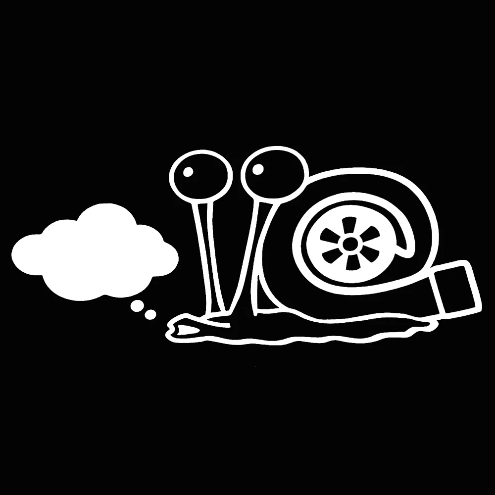 17.8*7.6 سنتيمتر توربو جميل الحلزون ملصقات السيارات مضحك موقف توربو دفعة ملصق حائط من الفينيل لسيارة التصميم الشارات ملصق مائي #4