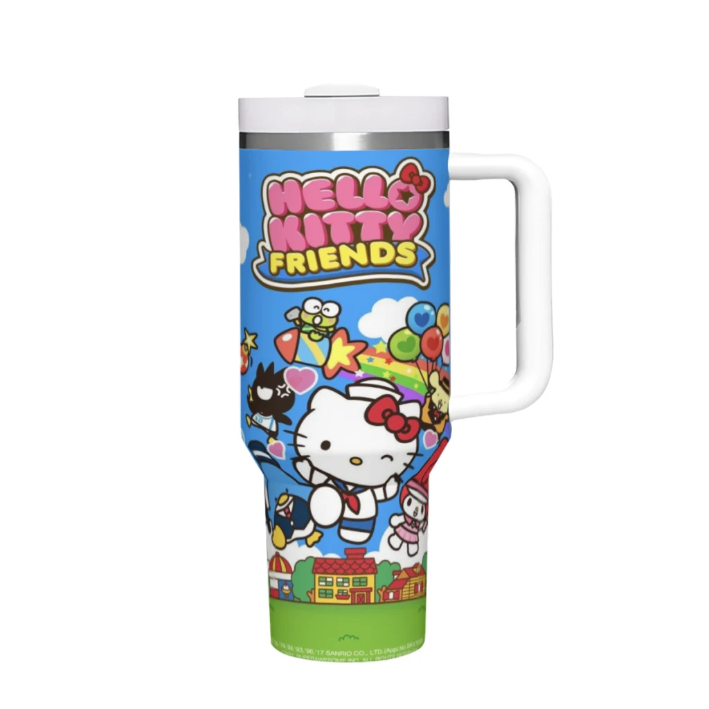 

Cute Anime Sanrio Hello Kitty Kawaii 40 Oz Ultimate Tumbler with Handle and Straw Vacuum Insulated Tumbler