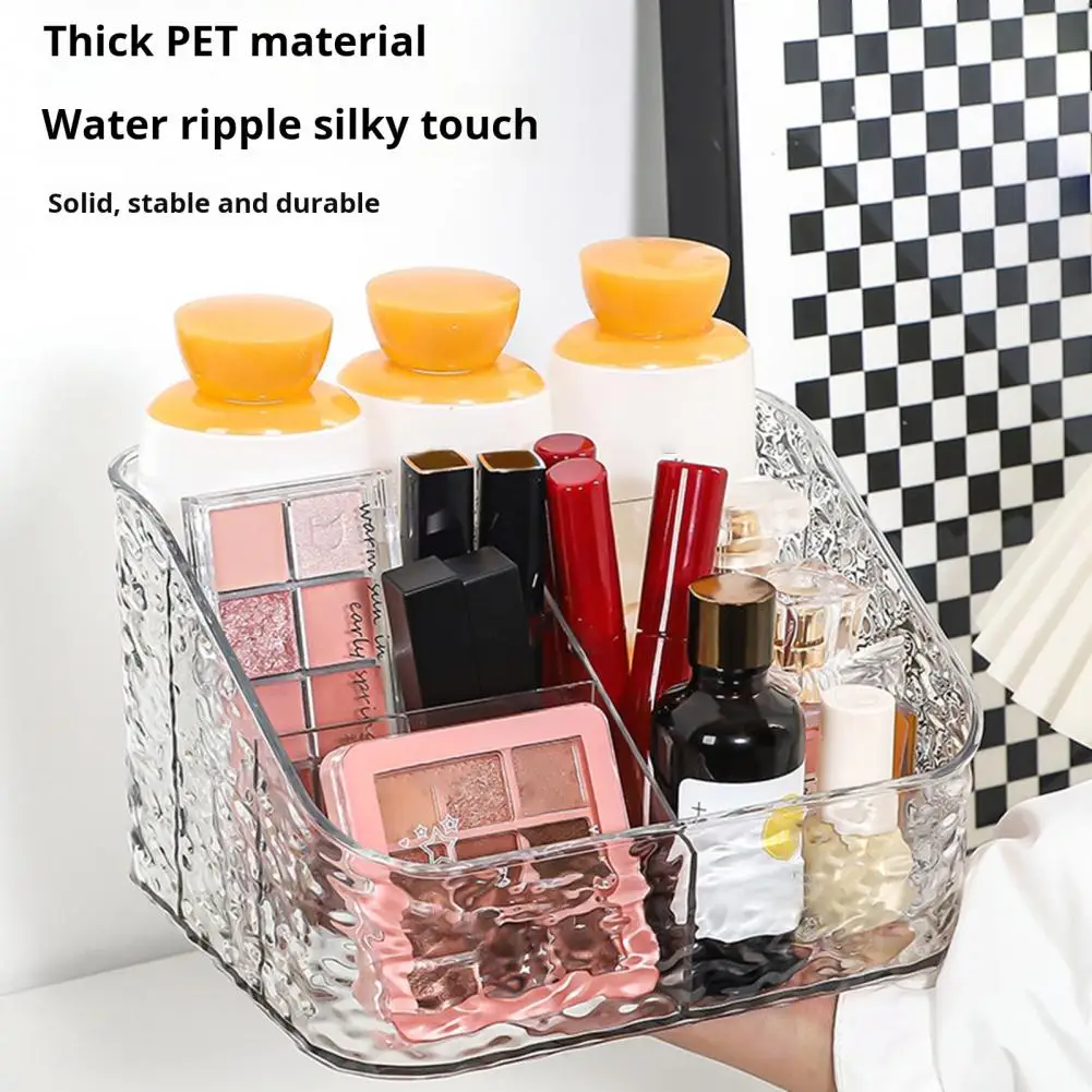 

Transparent Jewelry Storage Box Makeup Storage Box Transparent Jewellery Organizer Divided Facial Tissue Basket Organize Home