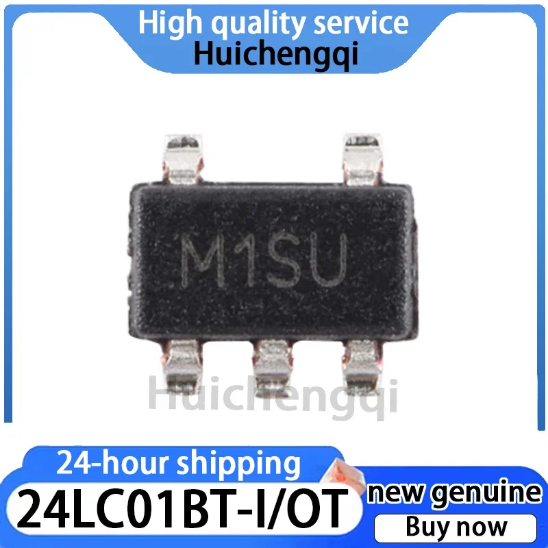 10PCS Brand New Original 24LC01BT-I/OT SOT-23-5 1Kb I2C Compatible Dual Line Serial EEPROM Chip