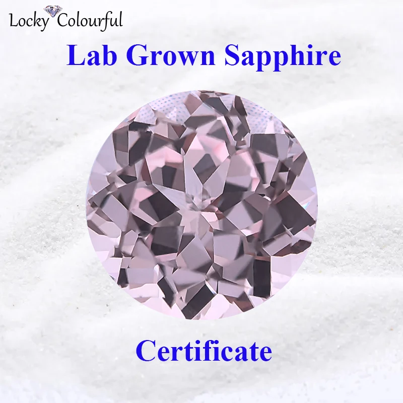 

Lab Grown Sapphire Morgan Pink Round Cut VVS1 Charms Stones for DIY Jewelry Making Necklace Materials Selectable AGLCertificate