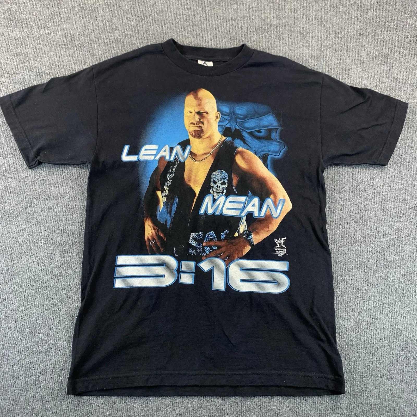 تي شيرت عتيق من التسعينيات WWF ستيف أوستن 3:16 تي شيرت Lean Mean Skull 1997 مقاس متوسط