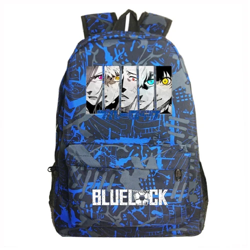 Imagen 2 del producto Mochila de moda con cerradura azul de Anime, mochilas escolares con gráficos de Nagi Isagi Yoichi, mochila de viaje para Cosplay, mochila de dibujos animados para niños y niñas