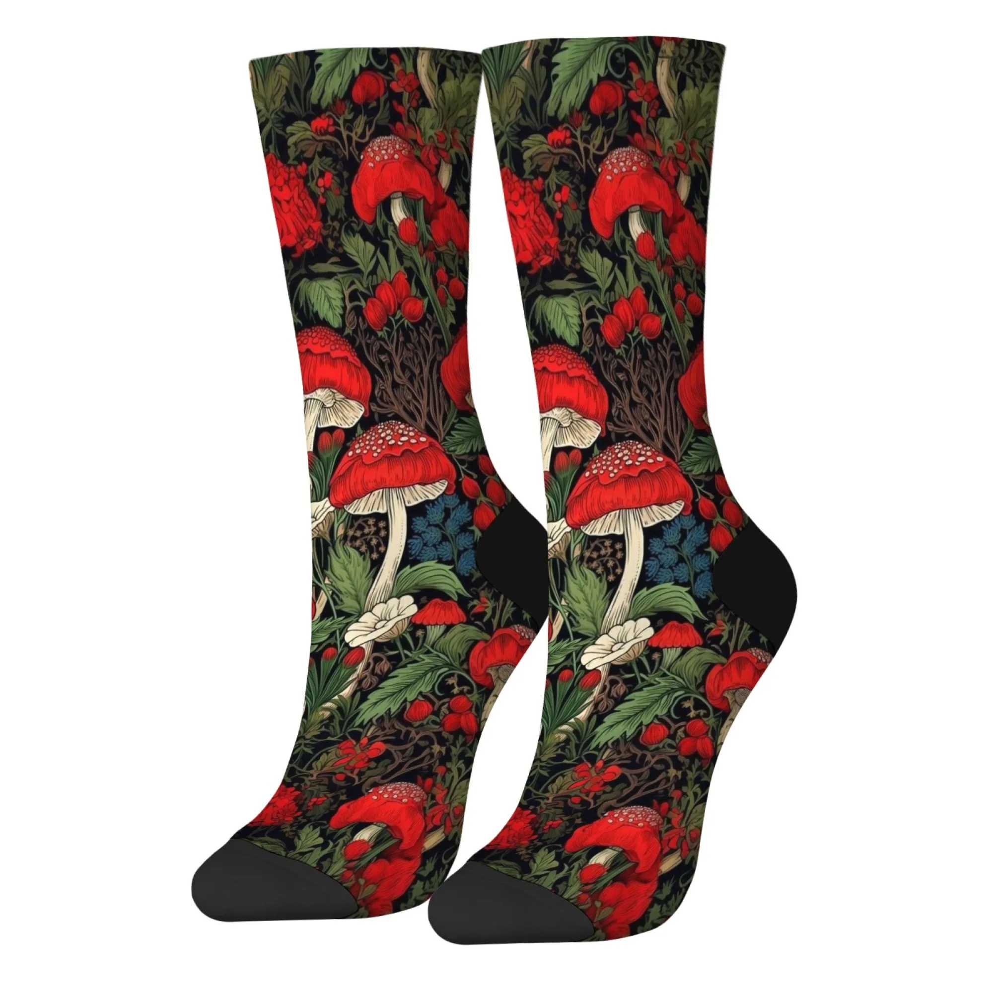 

Novel forest mushroom plant theme sports men's skateboard socks casual Harajuku hip hop happy crew socks accessories