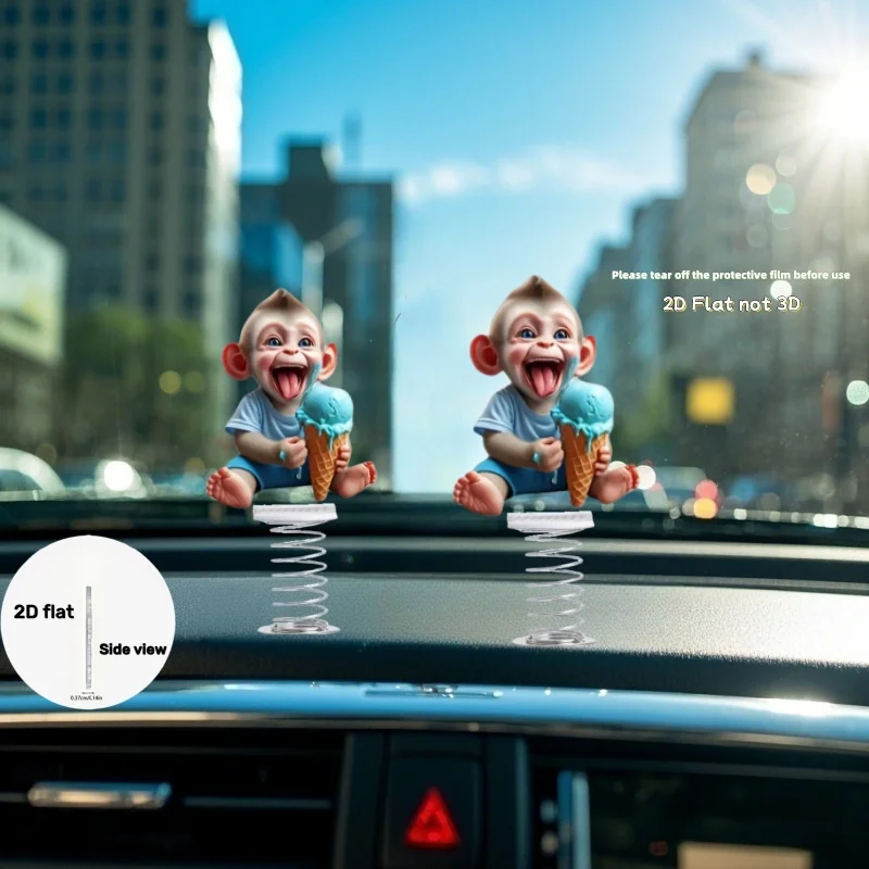 

2D Flat Acrylic Auto spring ornament car Inter decor party desktop decor auto accessory vehicle gadget Easter Thanksgiving gifts