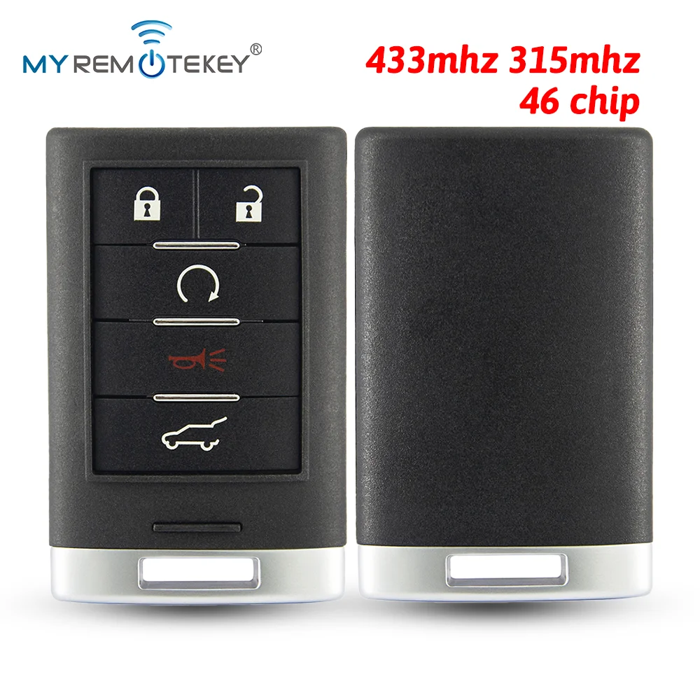 

Умный ключ MYREMOTEKEY, 5 кнопок, чип 315 МГц, 433 МГц, 46 для Cadillac SRX ATS 2010-2015