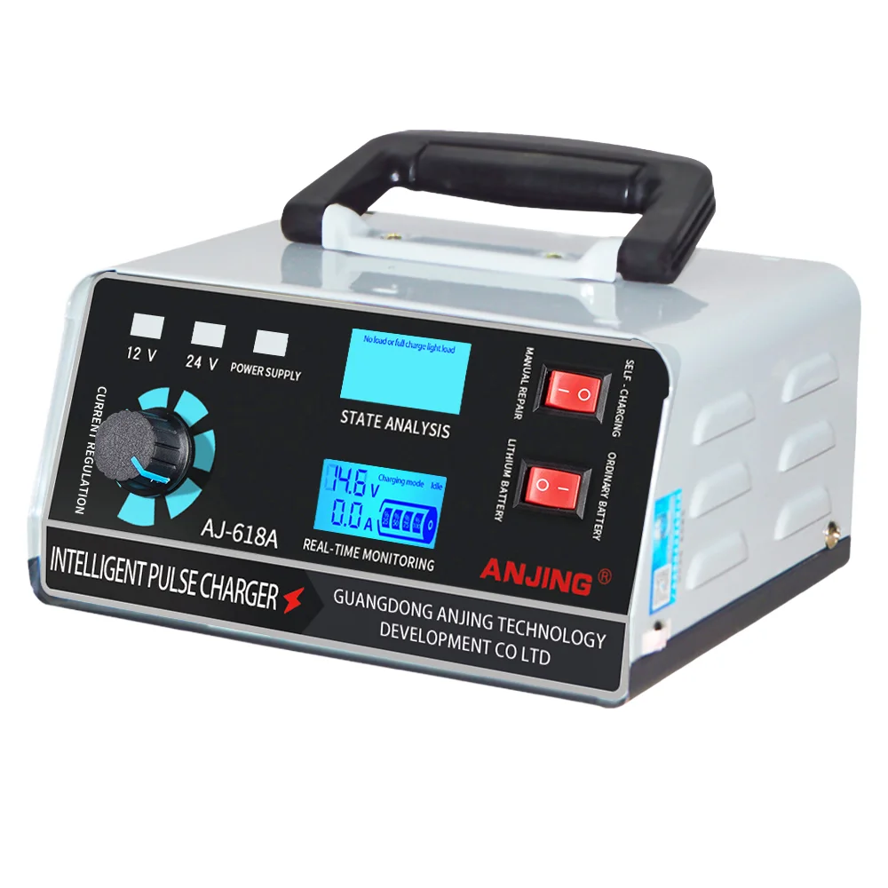 Lithium Lead Acid Battery Charger 12V 24V 30A 15A Fast Automatic Universal 12v 24v Car Battery Charger For Li-Ion Lead Acid AGM
