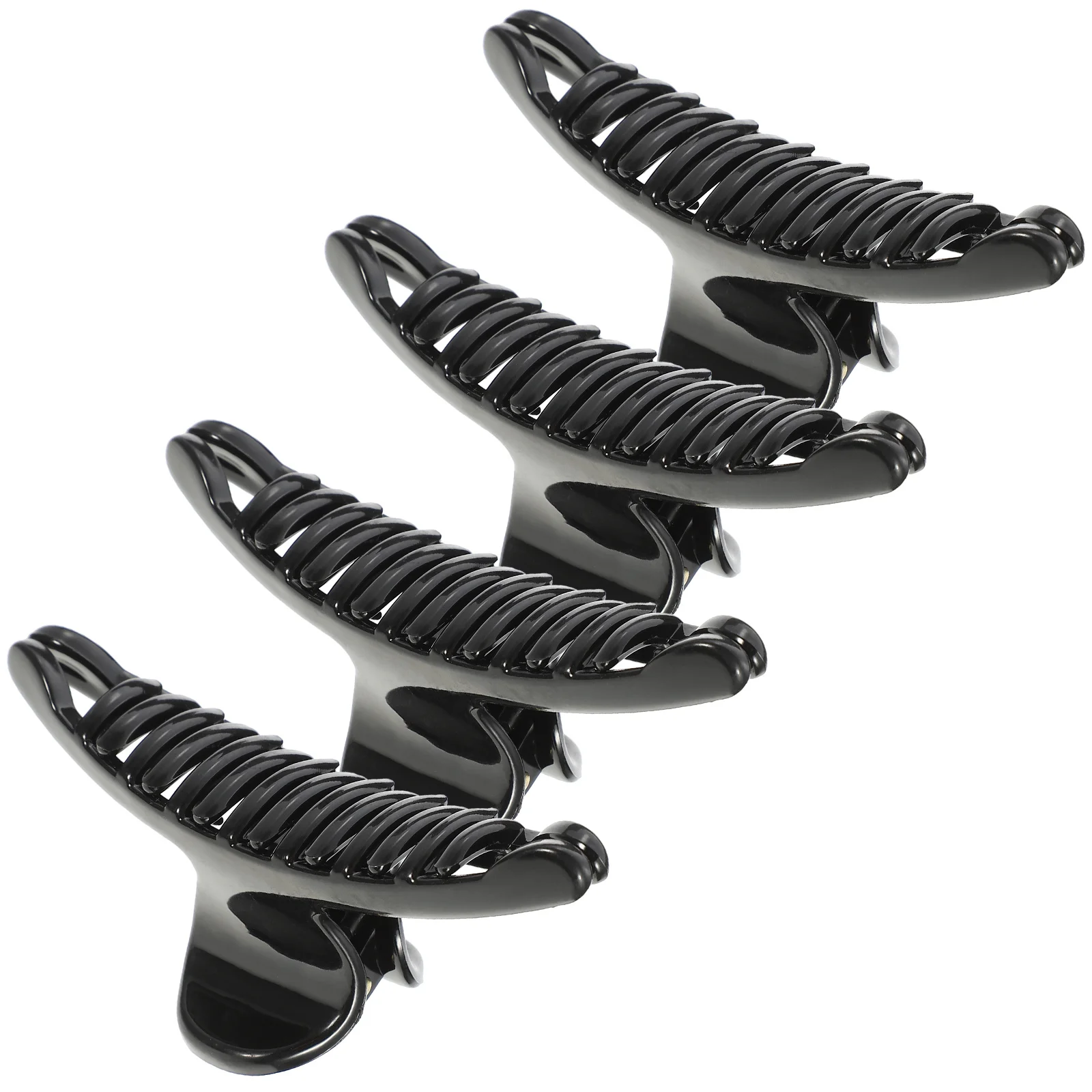 

4pcs Plastic Hair Claw Clips Large Jaw Clamps For Thick Hair Women Girls Daily Shower Face Cleaning Styling Tool Claw Clips